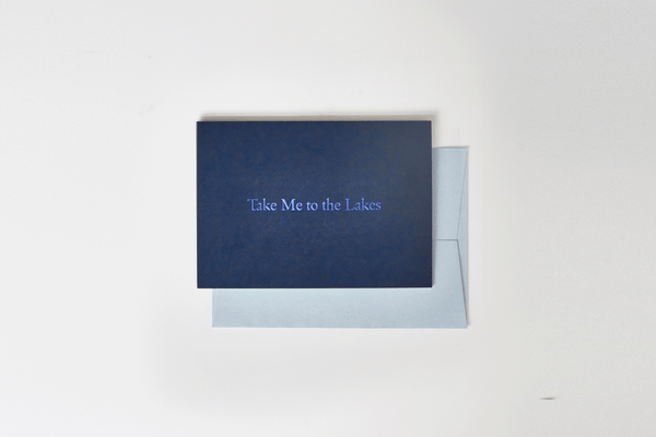 Klappkarte "Take Me to the Lakes" mit feiner Gmund Briefhülle